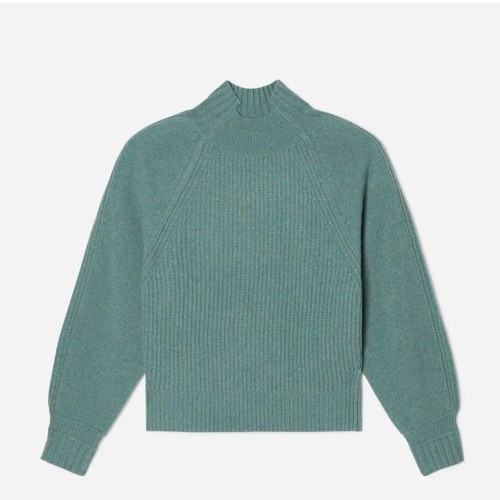 Everlane Teal Cowl Neck Sweater